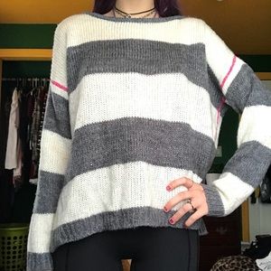 Pop of color striped sweater